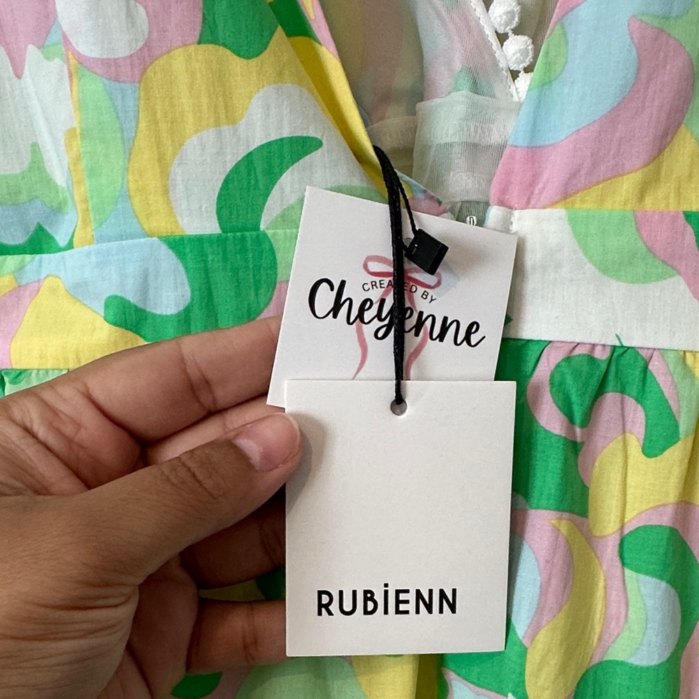 Colorful Abstract Midi Dress - Picture 7 of 7
